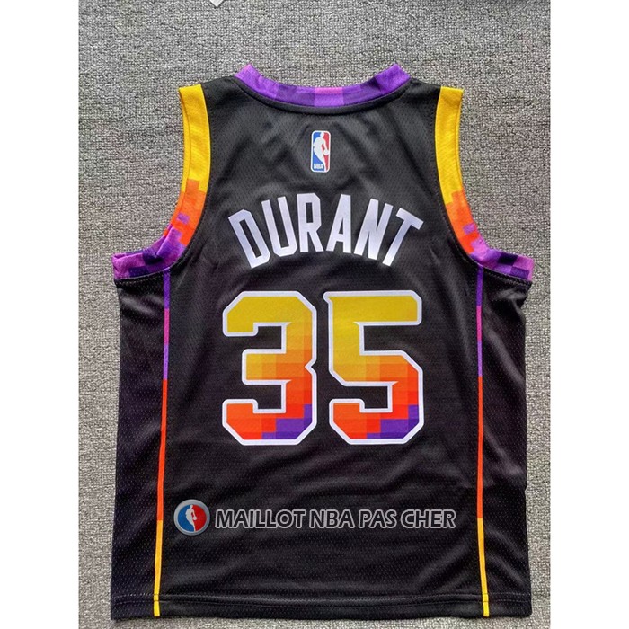 Maillot Enfant Phoenix Suns Kevin Durant NO 35 Statement 2022-23 Noir